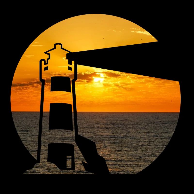 Phare sur la mer double exposition