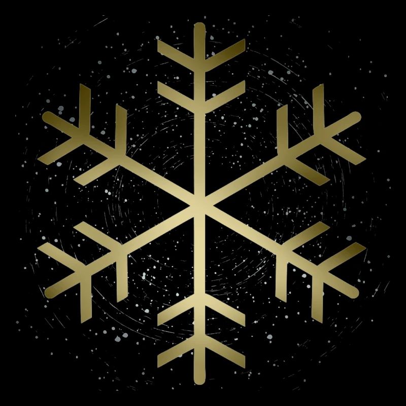 flocon de neige doré