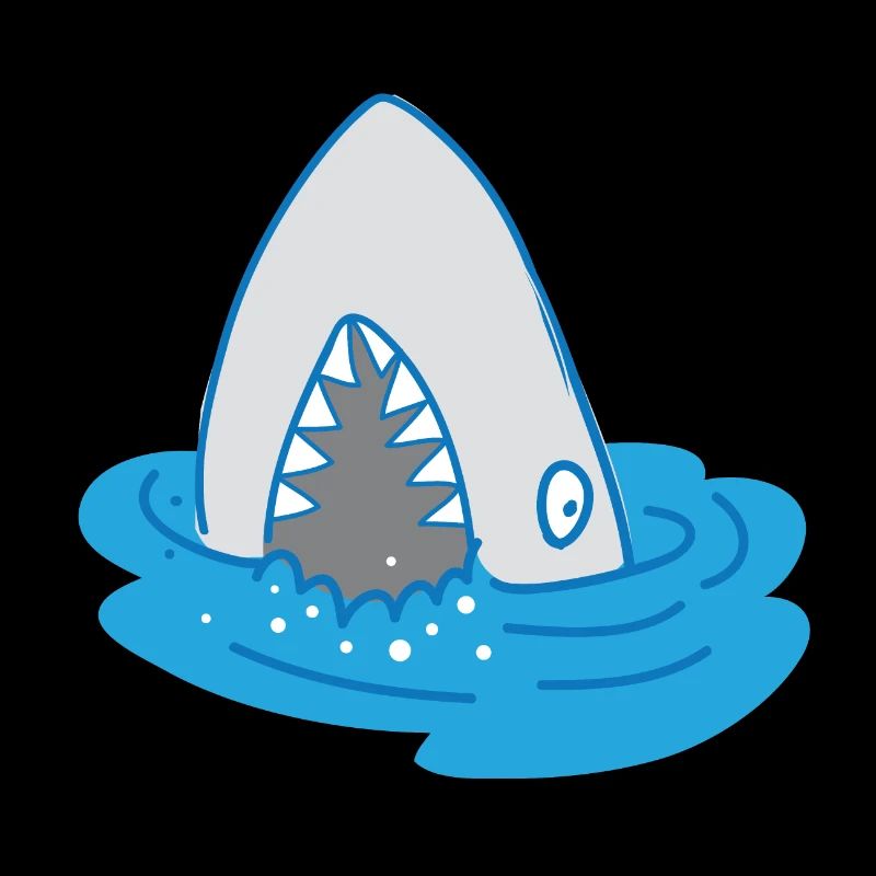 requin à bouche ouverte