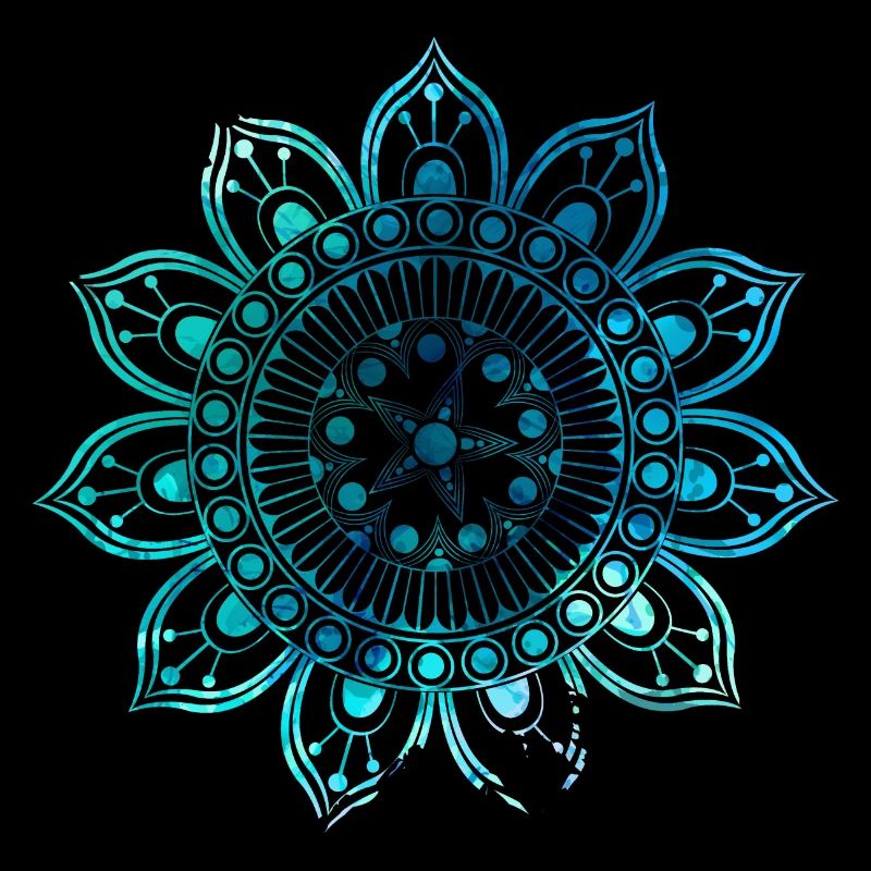 Mandala - bleu