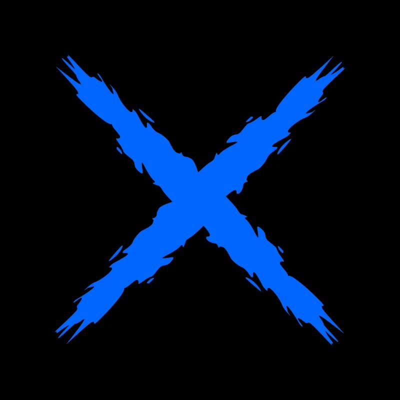 Cross symbol design vector brush blue gift