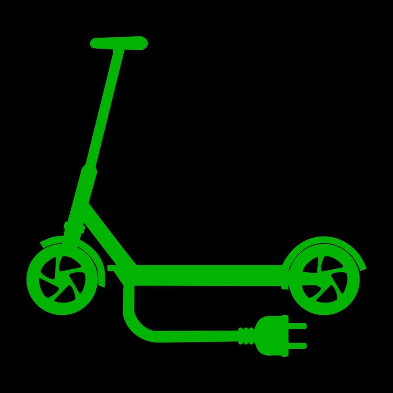 Tretroller E-Scooter Elektroroller Grün Stecker