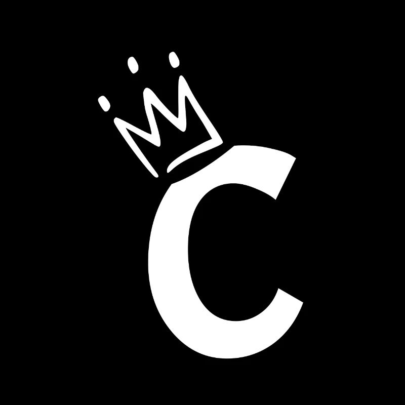 Lettre C avec couronne