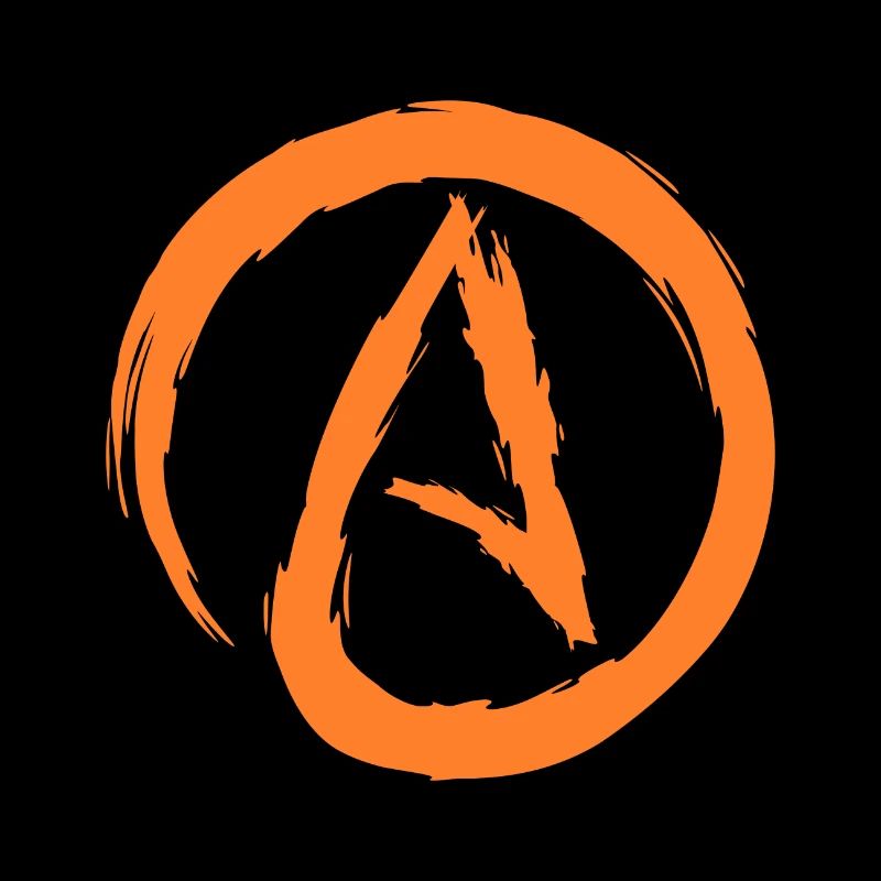 Atheism symbol atheist Darwin evolution gift