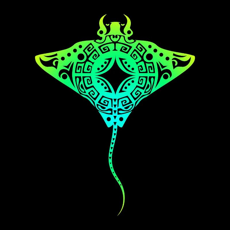Maori ray Polynesian tribal tattoo gift idea
