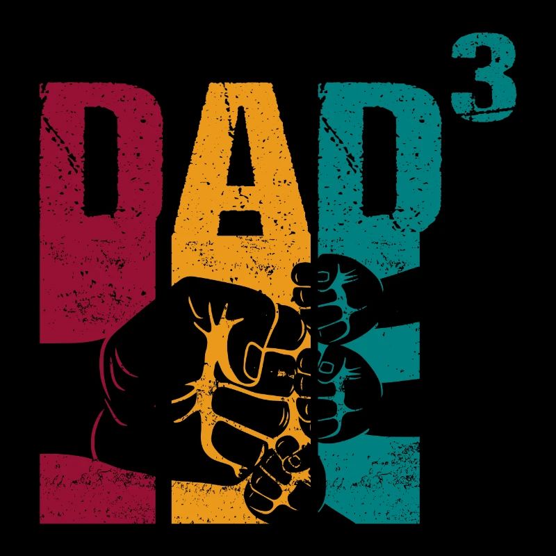 Papa Vater von 3 Kinder Drillinge Söhnen Mädchen