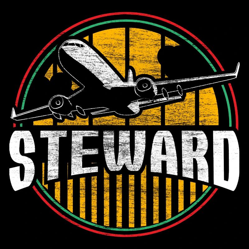 Flugbegleiter Mann Arbeit