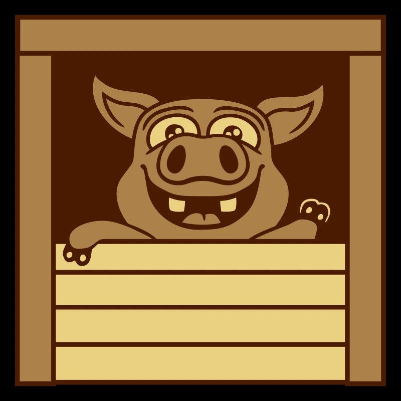 Piglet waves amical comic