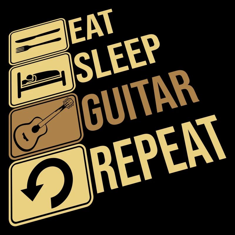 Guitariste Eat Sleep Répéter
