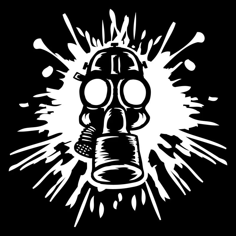 Goutte d’éclaboussure de couleur Conception de masque à gaz