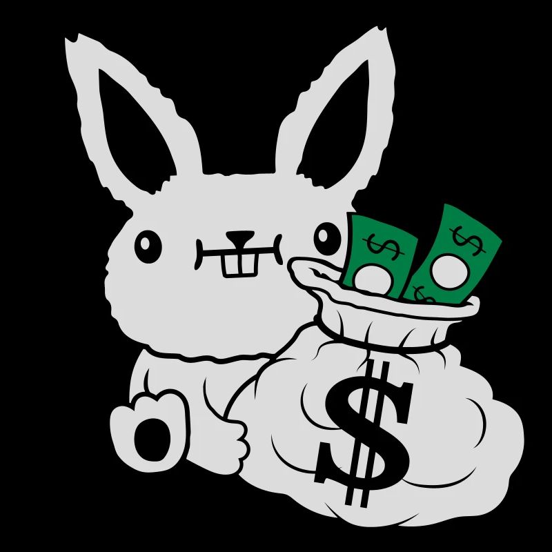 Rich Money Bag Billets de banque de lapin de Pâques