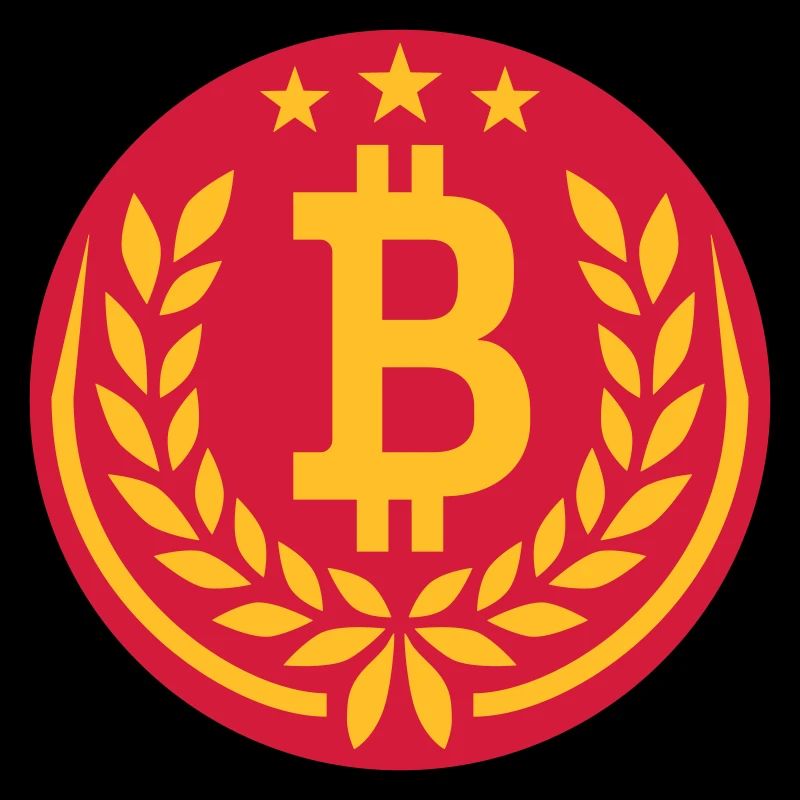 Lorbeerkranz Bitcoin Sterne Wappen