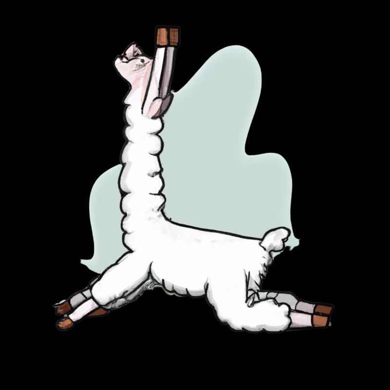 Llama Alpaca funny funny yoga pose pilates