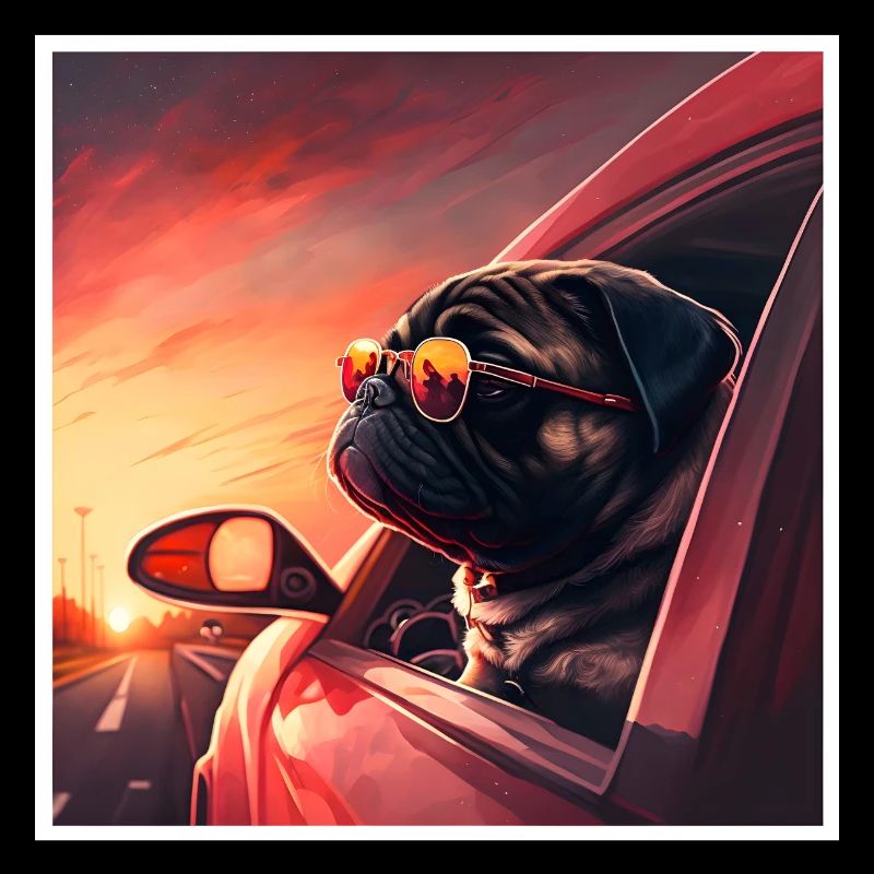 Freiheit & Abenteuer mit dem Mops im Oldtimer
