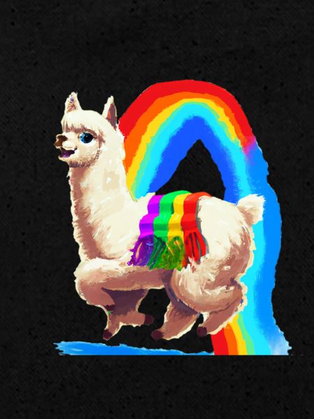 Regenbogen Alpaka