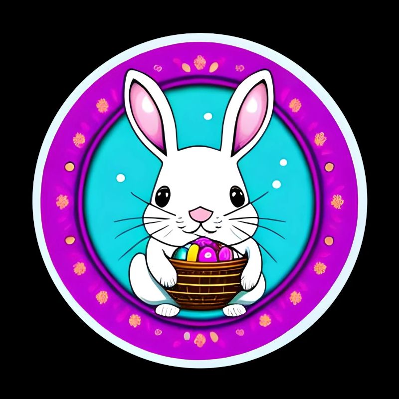 Lapin de Pâques et panier de Pâques