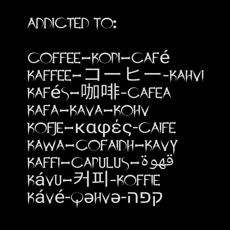 Le café dans de nombreuses langues
