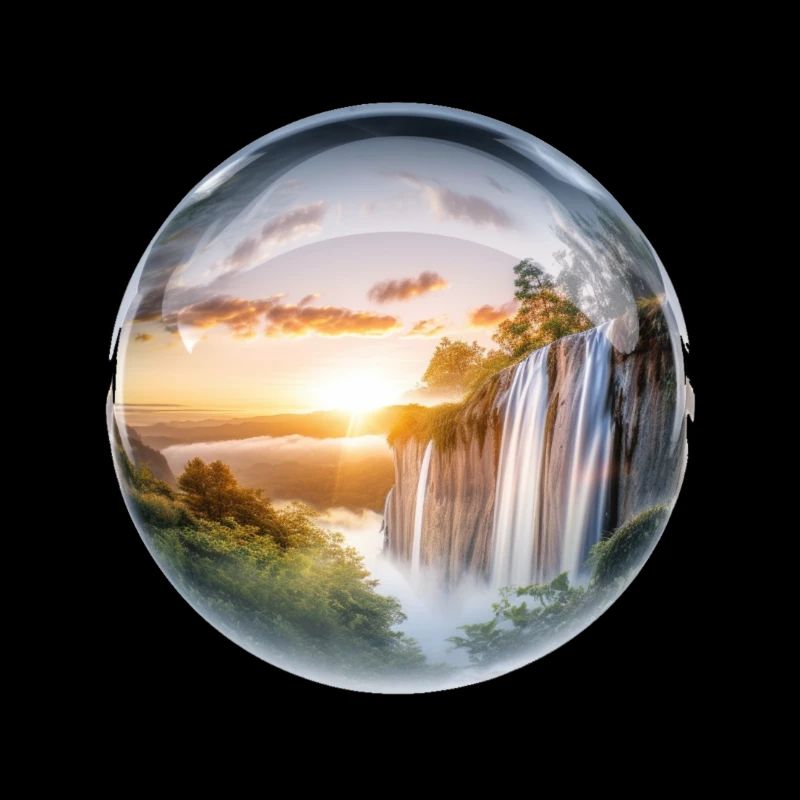 La beauté de la nature dans une boule de cristal