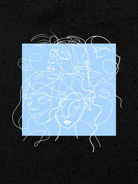 Face line blue