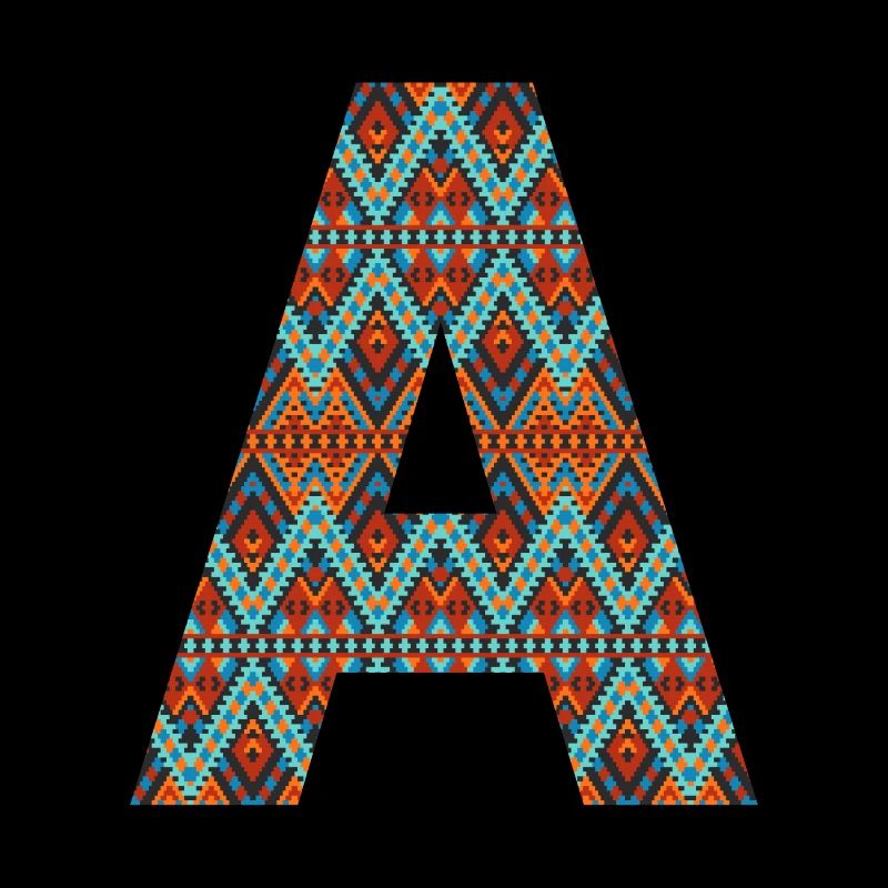 Buchstabe A- Boho-Design