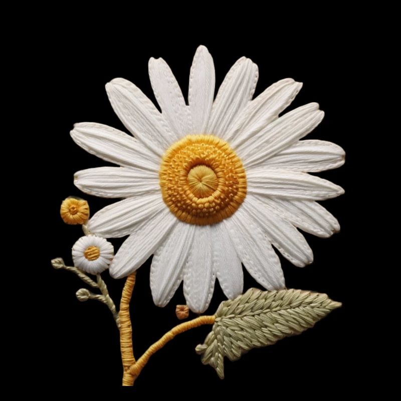 Embroidered Daisy