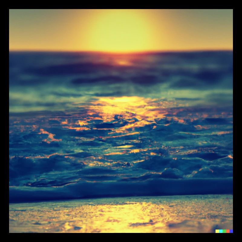 retro see sunset