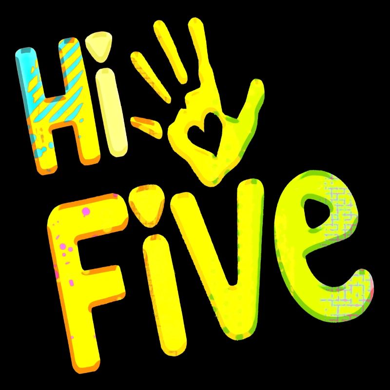 High Five Stil Cool Hand Witz Spruch Hit Trend
