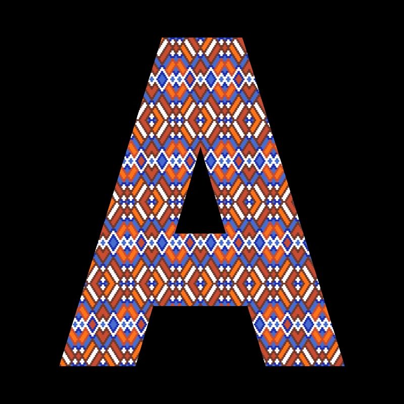 Monogram Letter A- geometric pattern