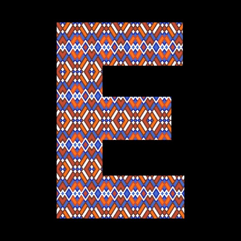 Monogramm Buchstabe E - geometrisches Muster