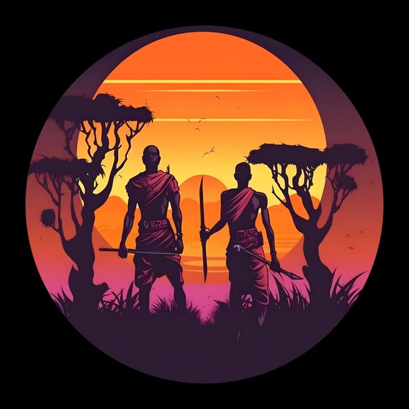 Synthwave african hunters