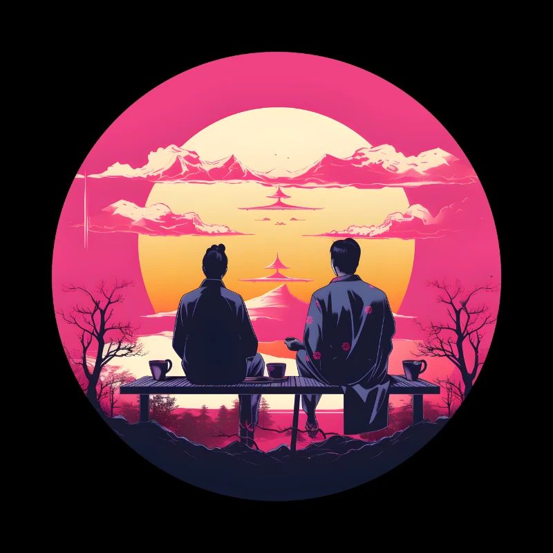 Synthwave japan amitié masculine