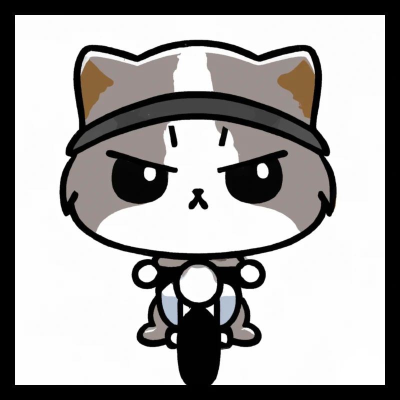 Katze Biker, Motorrad, modern Art