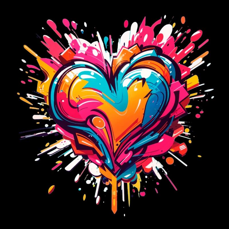 Herz der farbigen Gemälde