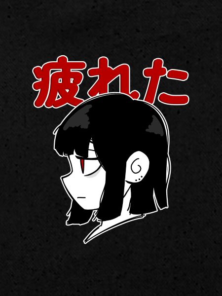 Fille d’anime fatiguée