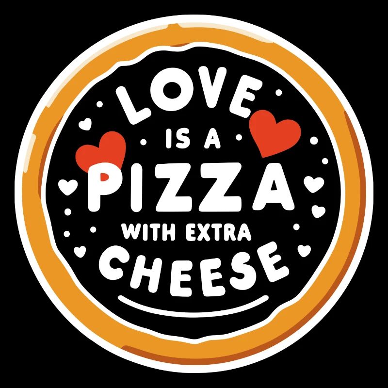 L’amour est une pizza avec du fromage supplémentaire