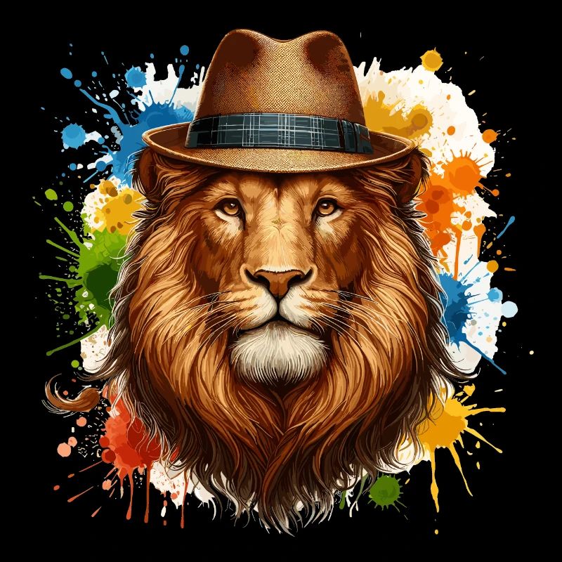 Lion with hat
