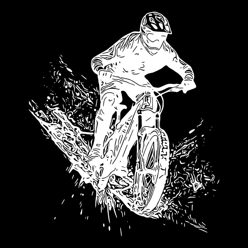 Schlamm Mountainbiker Outdoor Abfahrt
