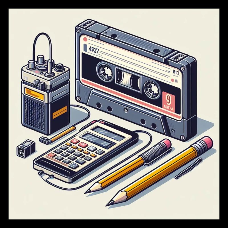 Kassettenrekorder und Stift