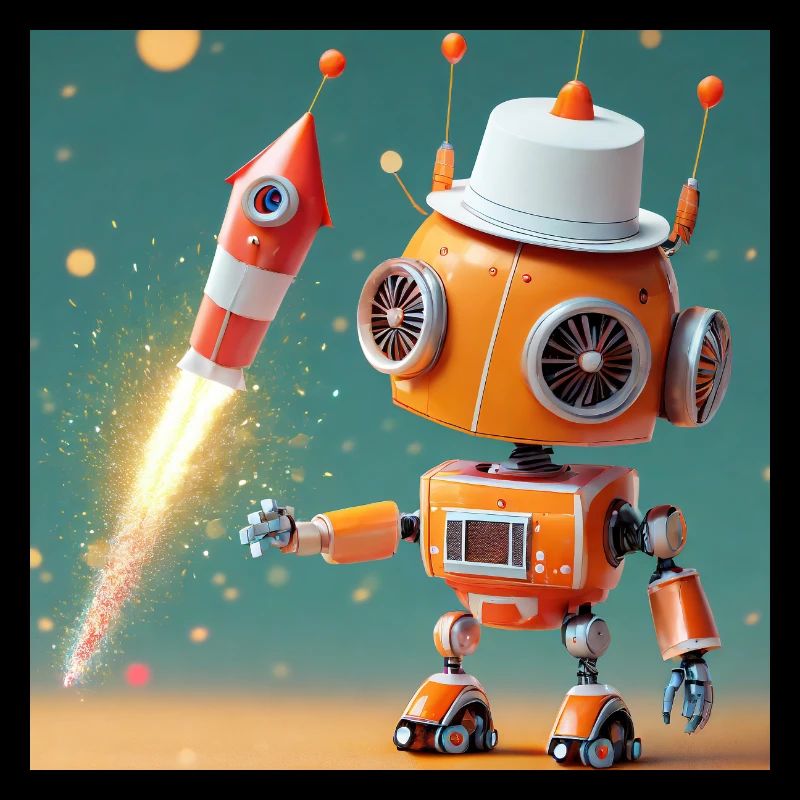 robot –is launching New Year's Eve rockets