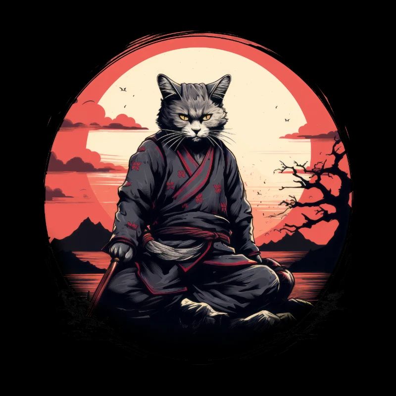 Chat samouraï