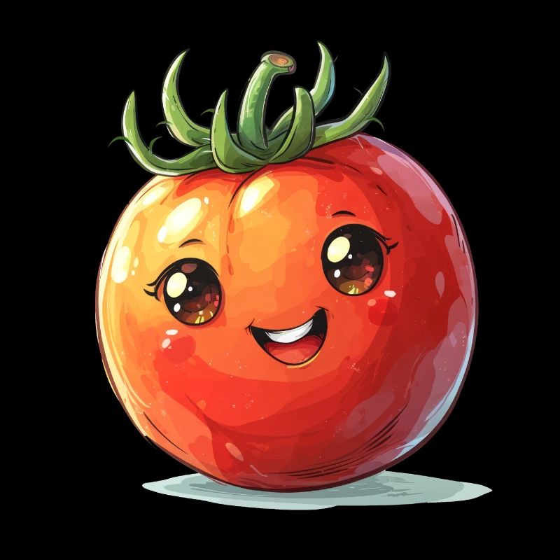 Style bande dessinée heureux de tomate