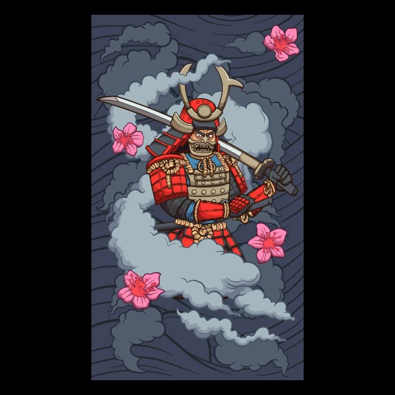 Samurai in Rauch