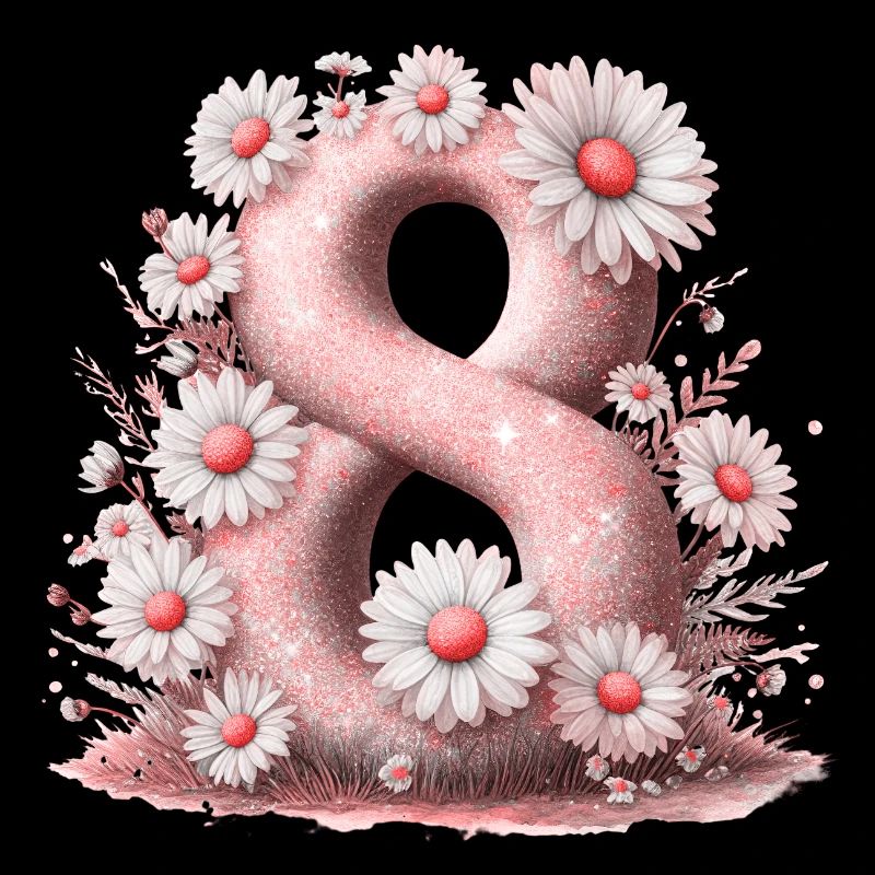 No. 8 eit digital background number vector sign tal