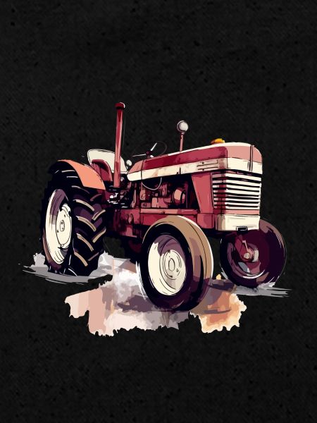 Roter Oldtimer-Traktor
