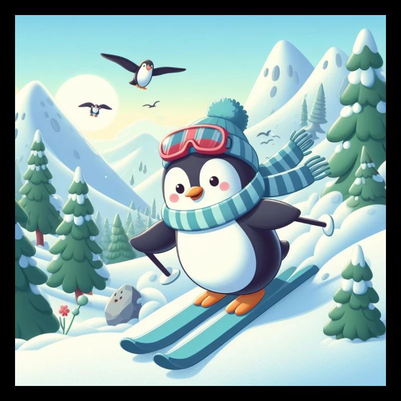 pingouin de ski