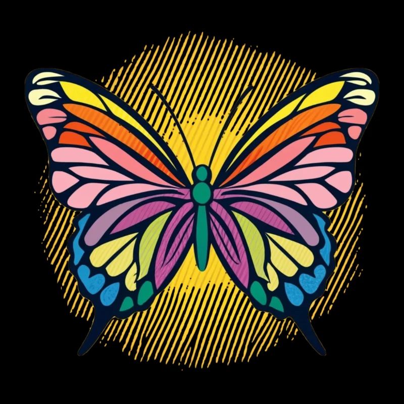 papillon multicolore