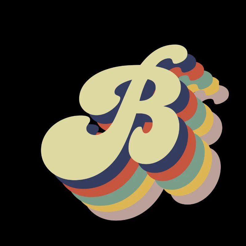 Retro Buchstabe B