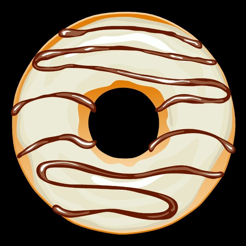 Donut Zeichnung Dessert Donuts Kuchen Gebäck 1N