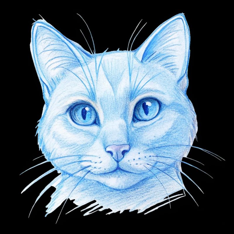 Chat dessiné à la main