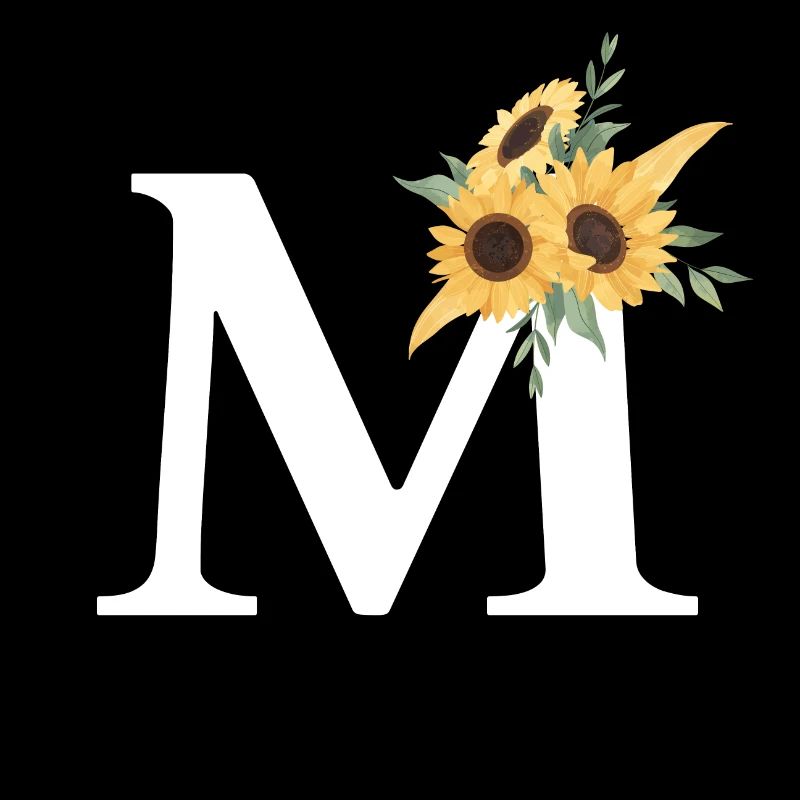Buchstabe m Blumen-Sonnenblume